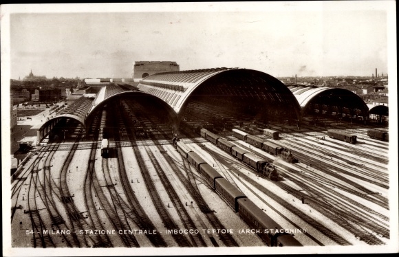 Postcard Milano Mailand Lombardy, Central Station