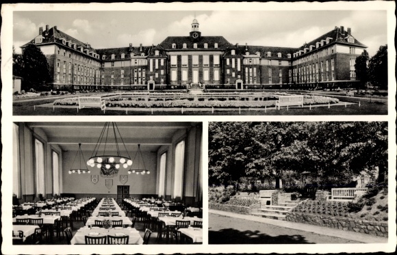 PC Mölln in the Duchy of Lauenburg, hospital, exterior and interior view