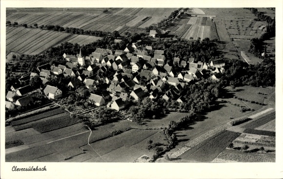 Postcard Cleversulzbach Neuenstadt am Kocher Württemberg, aerial photograph