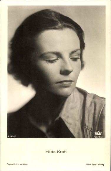 Postcard actress Hilde Krahl, portrait