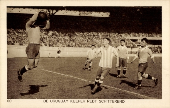 Postcard Amsterdam Olympic Games 1928, Football, Uruguay