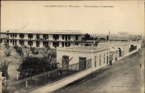 Postcard Casablanca Morocco, New Barracks