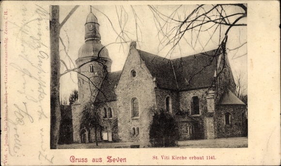 Postcard Zeven in Lower Saxony, St. Viti Church, built in 1141