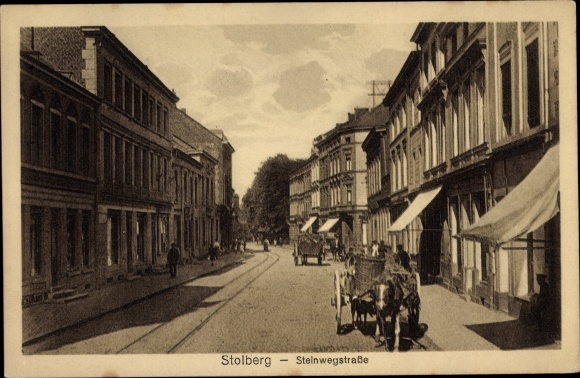 PC Stolberg in the Rhineland, Steinwegstrasse, wagon, business