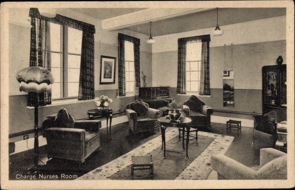 Postcard UK, Interior of a Hotel, Charge Nurses Room