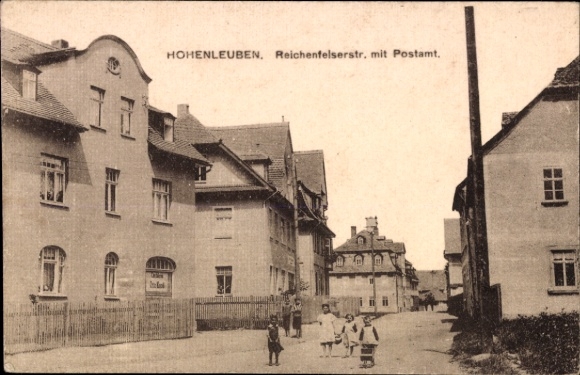 Ak Hohenleuben in Thüringen,  Reichenfelserstrasse, Postamt