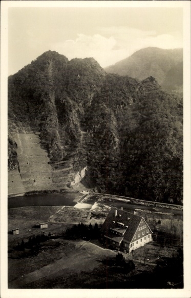 Postcard Altenahr in the district of Ahrweiler Rhineland Palatinate, view of the youth hostel seen from the Teufelsloch