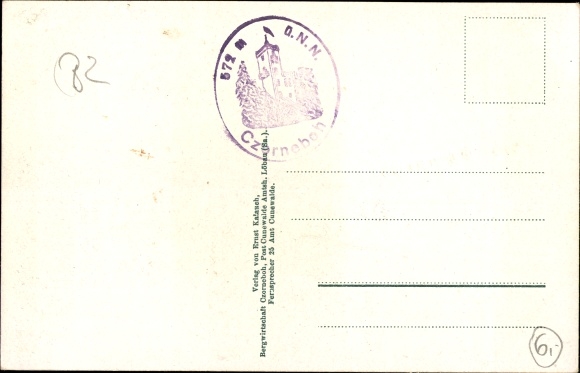 Postcard Cunewalde in Lusatia, Czorneboh, inn, owner Ernst Kalauch, observation tower