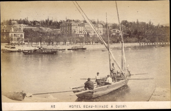 Photo Ouchy Lausanne Canton of Vaud, Hotel Beau Rivage, sailing boat