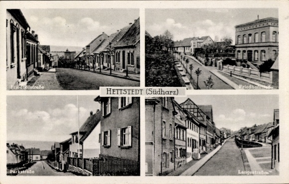 Ak Hettstedt im Südharz, Friedhofstraße, Parkstraße