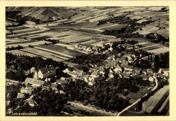 Postcard Lehrensteinsfeld Baden Württemberg, aerial photograph