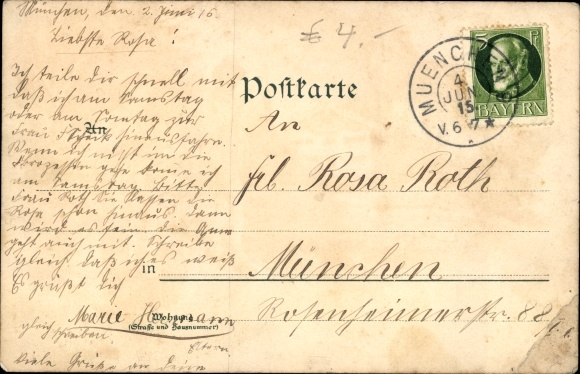 Kunstenaar litho Bergen, Fritz, Bad Reichenhall in Opper-Beieren, Nonner-kostuum