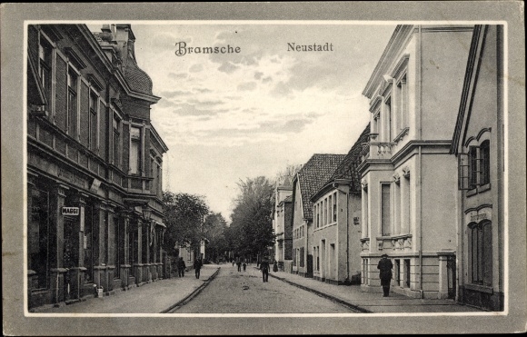 Postcard Bramsche in Lower Saxony Neustadt, street section