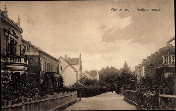 PC Osterburg in the Altmark in Saxony Anhalt, part of the street from Wallpromenade