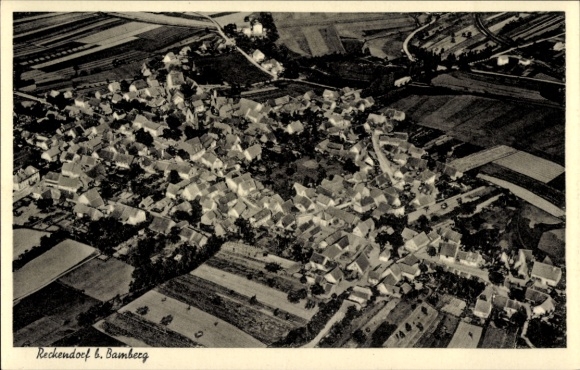 Ak Reckendorf Oberfranken, Fliegeraufnahme