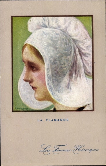 Artist Postcard Dupuis, Emil, Les Femmes Heroiques, La Flamande