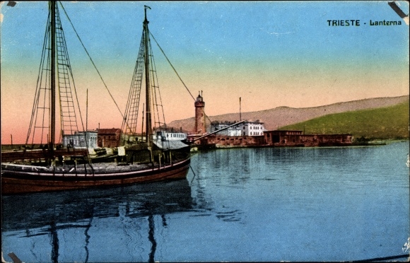 Postcard Triest Trieste Friuli Venezia Giulia, Lanterna