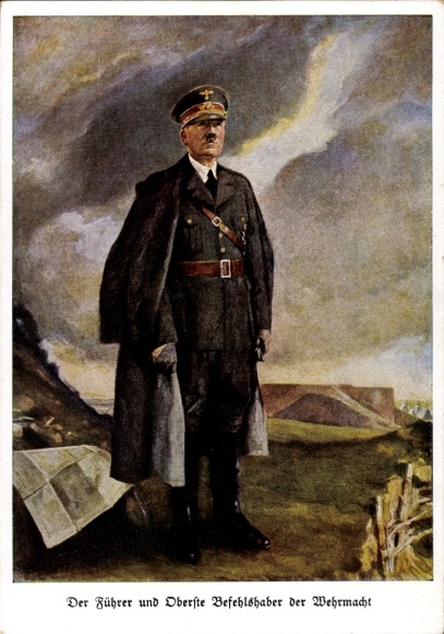 Artist Postcard Hommel, C., Führer and Reich Chancellor Adolf Hitler, Portrait, House of German Art