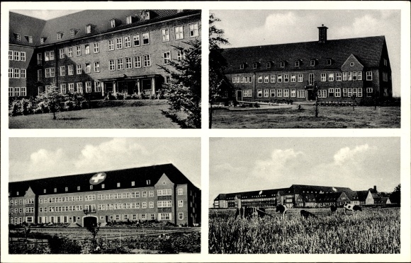 Postcard Sande in Lower Saxony, Oldenburg State Hospital Sanderbusch