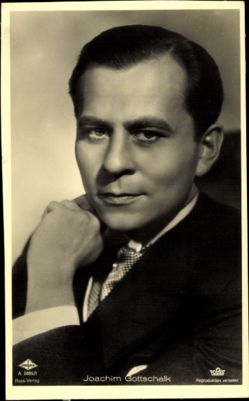 Postcard actor Joachim Gottschalk, portrait, Ross Verlag A 2895/1