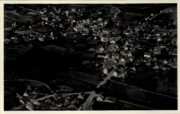 Postcard Flieden in Hesse, aerial photograph