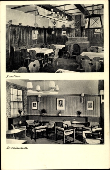 PC Usseln Willingen Upland, Reich Labor Service Camp Dept. 5/221 Upland, reading room, canteen