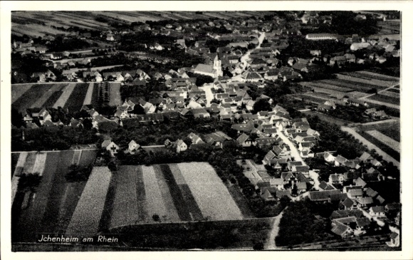 Ak Ichenheim Neuried in Baden Württemberg, luchtfoto van de plaats