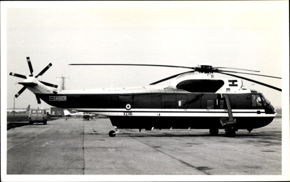 Postcard Lüdinghausen in Münsterland Westphalia, Borkenberge airfield, Westland Whirlwind helicopter...