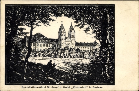 Artist PC Gerleve Billerbeck in Westphalia, Benedictine Abbey of St. Josef and Hotel Klosterhof