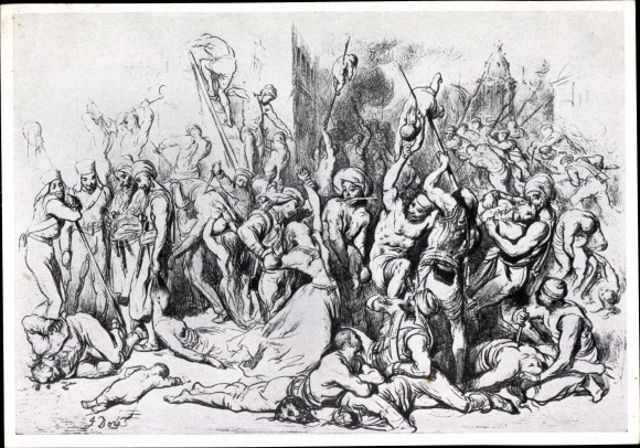 Collective image rapacious state England, England&#39;s cultural mission in India, painter Gustav Dore