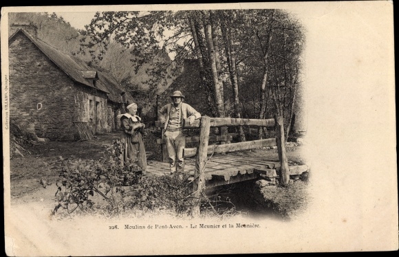 Postcard Pont Aven Finistère, Le Meunier, La Meuniere