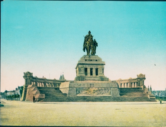 Chromo photo Koblenz, Kaiser Wilhelm monument
