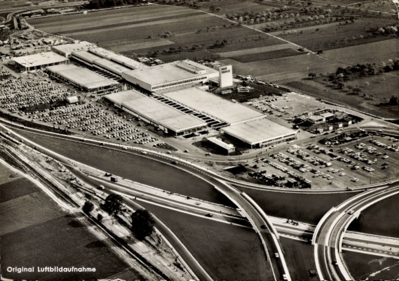 Postcard Schwalbach am Taunus Hessen, Europe's largest shopping center, aerial photography