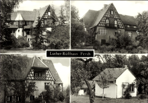 Ak Ferch am Schwielowsee, herstellingsoord Luther-Rüsthaus, buitenaanzicht