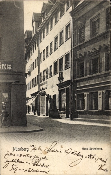 Ak Nürnberg in Mittelfranken, Hans-Sachshaus