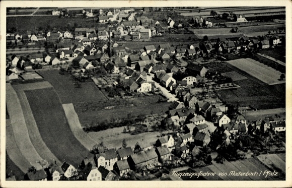 Ak Mackenbach in der Pfalz, Fliegeraufnahme