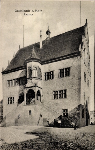Postcard Dettelbach am Main Lower Franconia, Town Hall