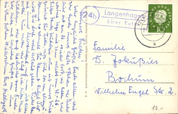 Postcard Langenhagen Schönwalde am Bungsberg in Ostholstein, general goods Otto Dittmann