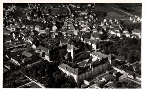 Ak Bad Schussenried in Oberschwaben, Fliegeraufnahme