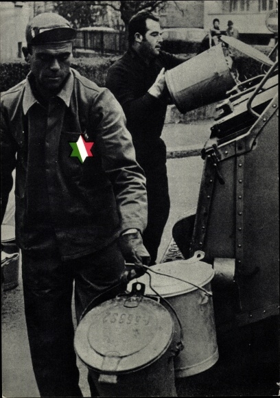 Artist PC Staeck, Klaus, foreign workers, garbage collection