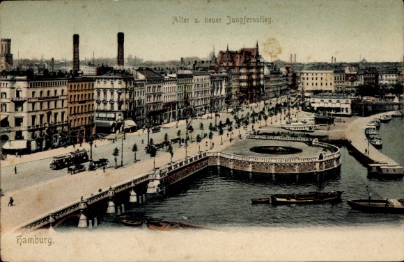 Hamburg Mitte Neustadt, Dammtor, Old and New Jungfernstieg, harbor view, historical buildings...