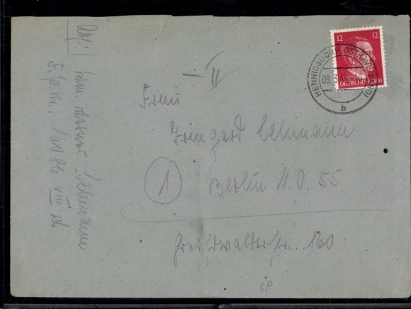Michel No. 827 "Hennigsdorf (Osthavelland) 9.3.45"