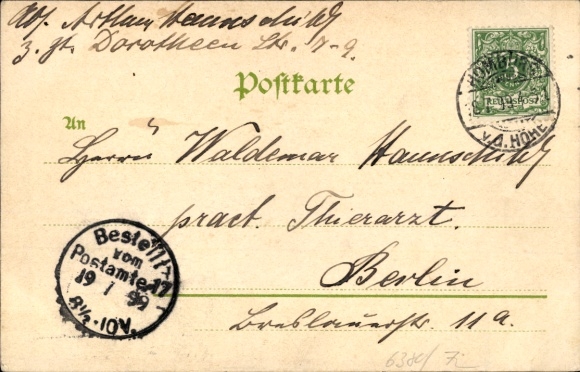Postcard Bad Homburg vor der Höhe Hessen, panorama of the town
