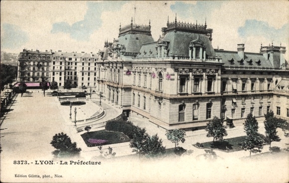 Ak Lyon Rhône,  La Préfecture, Edition Giletta, Nice