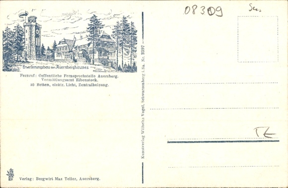 Postcard Carlsfeld Eibenstock in the Ore Mountains, Great Kranichsee, raised bog