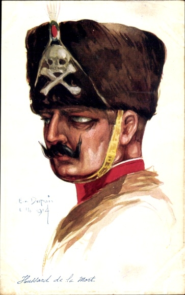 Künstler Ak Dupuis, Emil, Hussard de la Mort, Totenkopfhusar, Leurs Caboches