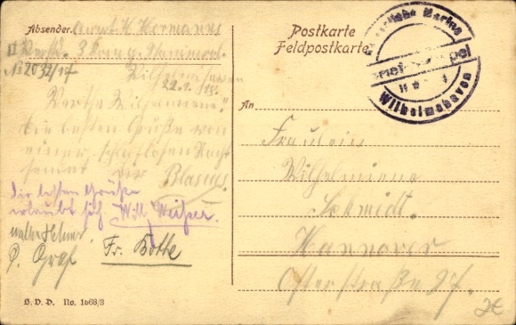 Artist Postcard Pommerhanz, K., From the field post letter 3, our muse hours, humor
