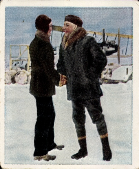 Collector's picture The Post-War Period 102, June 1926 Race to the North Pole, polar pilot Byrd, Amundsen, Alaska