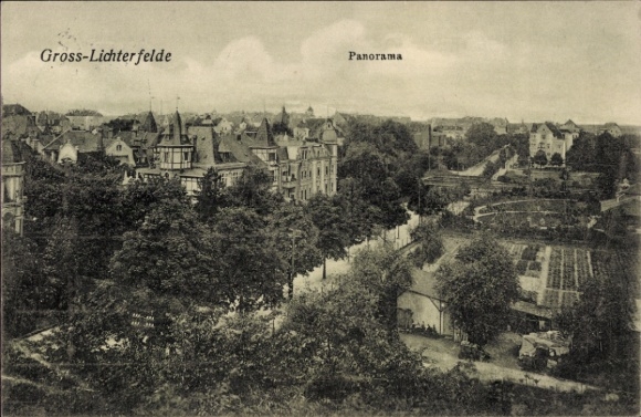 Postcard Berlin Steglitz Groß Lichterfelde, Panorama