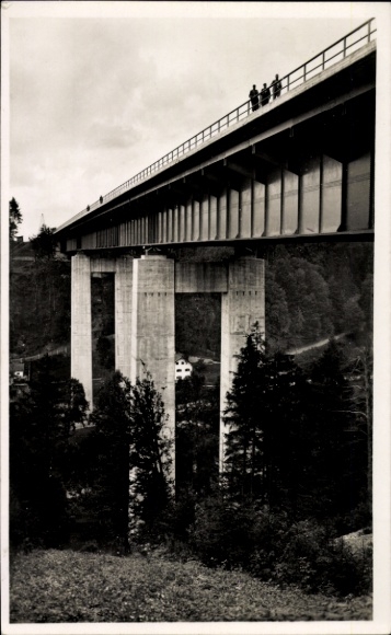 Ak Weyarn Oberbayern, Mangfallbrücke der Reichsautobahn München Landesgrenze